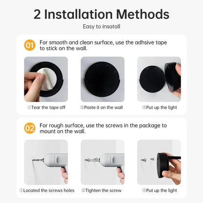 Luz nocturna con sensor de movimiento, luz inalámbrica USB LED para cocina, dormitorio, mural, sala de estar, lámpara de pared con sensor, iluminación interior LED USB