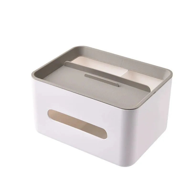 Caja de almacenamiento multifuncional para escritorio, caja de pañuelos, caja de cartón para cajones, estante para guardar artículos diversos con control remoto, organización de almacenamiento de escritorio