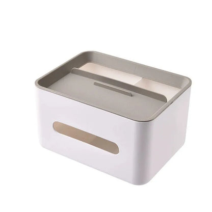 Caja de almacenamiento multifuncional para escritorio, caja de pañuelos, caja de cartón para cajones, estante para guardar artículos diversos con control remoto, organización de almacenamiento de escritorio