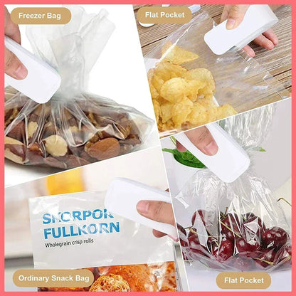Mini máquina selladora de bolsas térmicas, selladora de paquetes, bolsas térmicas de plástico para alimentos, selladora portátil, selladora térmica para envases de alimentos.