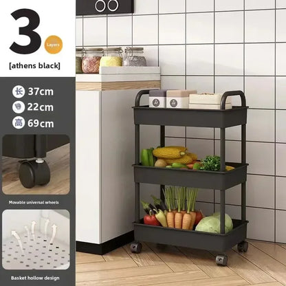 Estante de almacenamiento versátil de varios niveles para cochecitos de bebé, ideal para cocina, dormitorio, baño, inodoro móvil, organizador de piso a techo.