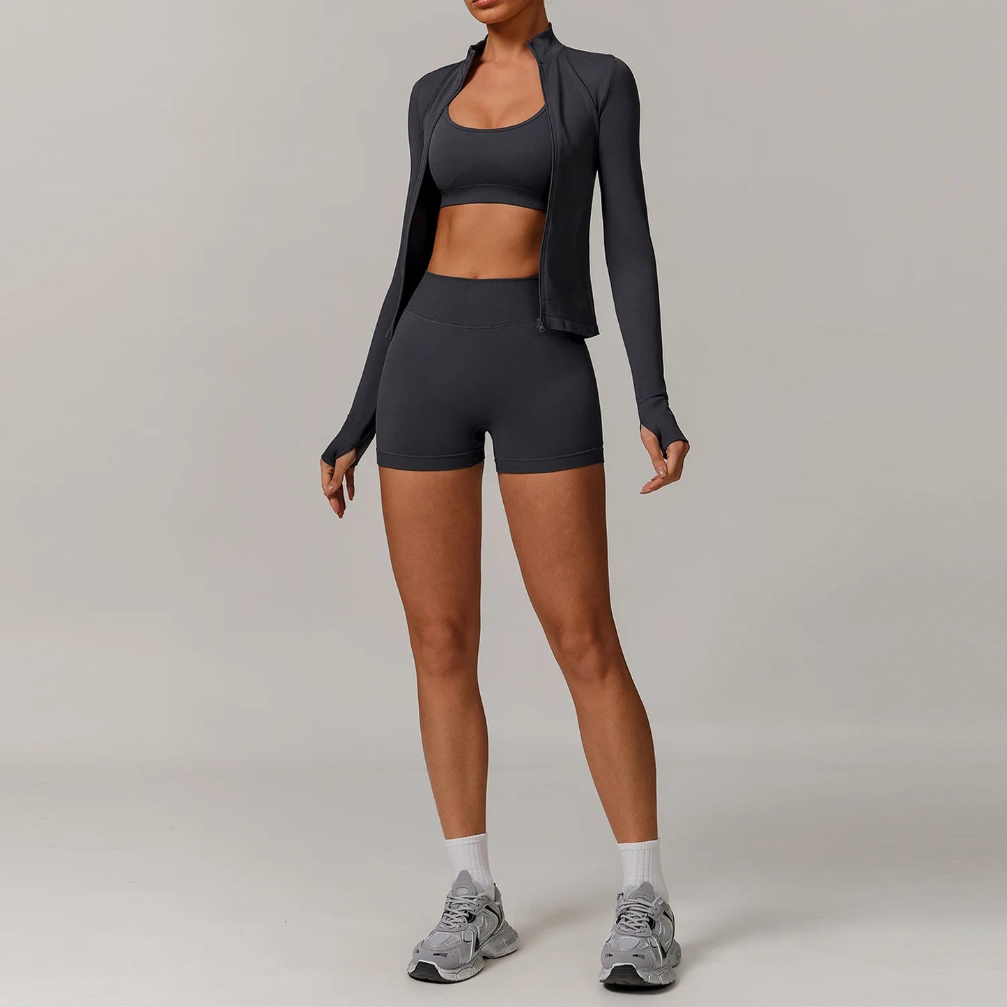 Conjunto de yoga deportivo sin costuras para mujer, 2 o 3 piezas, ropa deportiva para gimnasio, conjuntos de yoga para mujer, chándales, sujetador deportivo, leggings para gimnasio