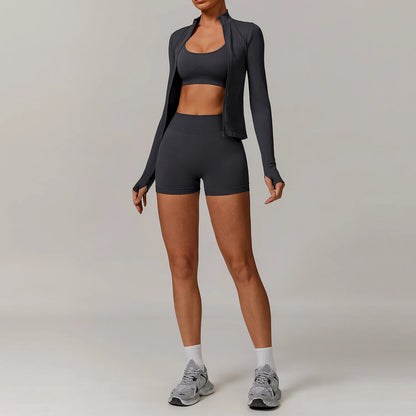 Conjunto de yoga deportivo sin costuras para mujer, 2 o 3 piezas, ropa deportiva para gimnasio, conjuntos de yoga para mujer, chándales, sujetador deportivo, leggings para gimnasio