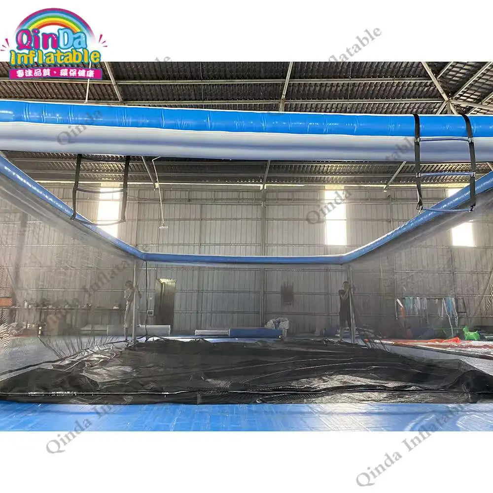 Piscina flotante inflable de alta calidad para el mar, gran piscina inflable para yates para juegos acuáticos.