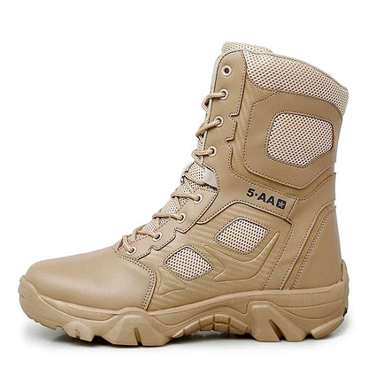 Botas tácticas para hombre, nuevas, de invierno, para combate, hasta el tobillo, antideslizantes, para trabajo, seguridad, botas militares, impermeables, para motocicleta.