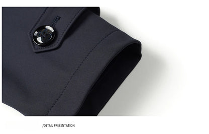 Gabardina de hombre, estilo casual o de negocios, ideal para otoño. Chaqueta larga estilo británico, versátil y con cuello de traje. Nueva prenda urbana.