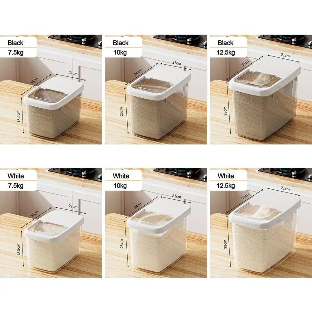 Contenedor de cereales, grano, alimentos, cubo de arroz, tanque, a prueba de humedad e insectos, caja sellada para almacenar arroz, accesorios de cocina
