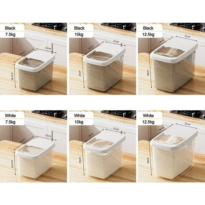 Contenedor de cereales, grano, alimentos, cubo de arroz, tanque, a prueba de humedad e insectos, caja sellada para almacenar arroz, accesorios de cocina