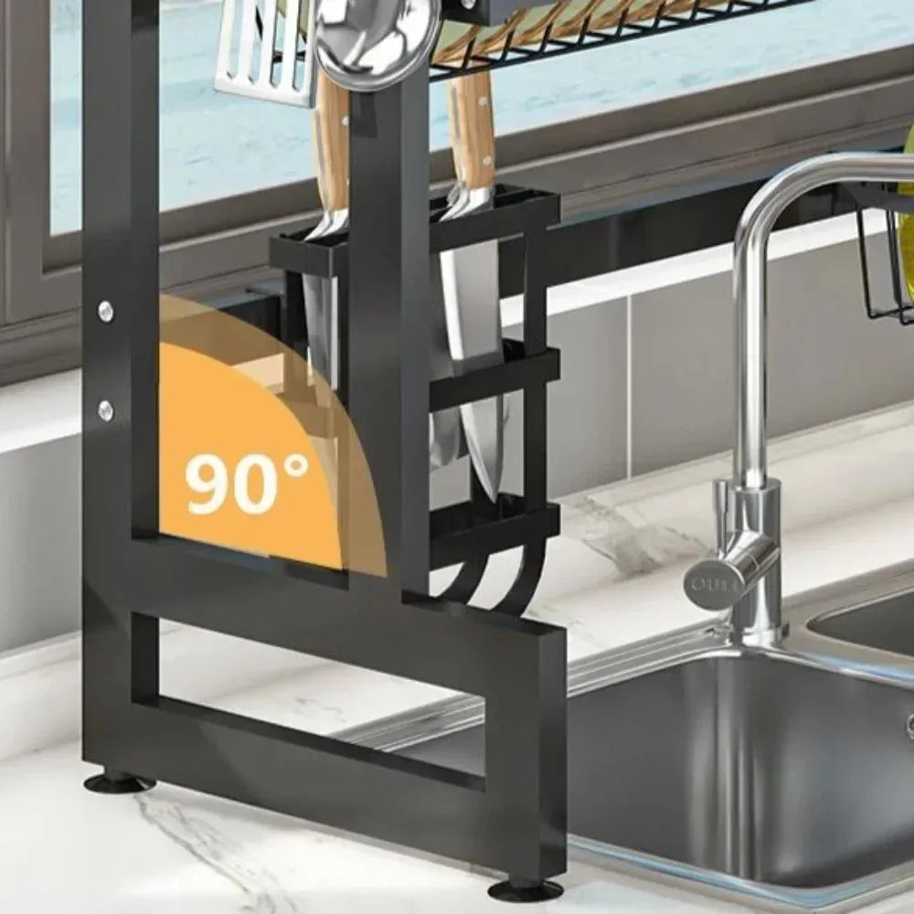 Estante para fregadero de puerta de gabinete, estante para canaletas, estante para fregaderos, almacenamiento para cocina, hogar, escurreplatos, estantes de almacenamiento a prueba de humedad para cocina