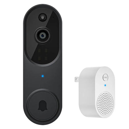 Timbre de puerta inalámbrico con cámara y video de 1080P, timbre inteligente con WiFi, seguridad para el hogar, detección de movimiento, visión nocturna, intercomunicador