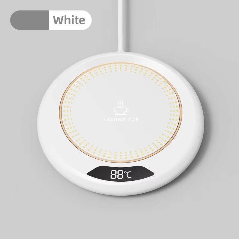 Calentador de tazas USB con 3 configuraciones de temperatura, posavasos calefactor para tazas de café de invierno, placa calefactora termostática inteligente, almohadilla calefactora para leche, té y agua