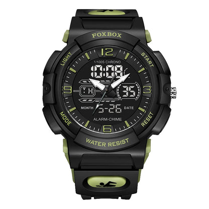 LIGE-Reloj de pulsera deportivo militar para hombre, nuevo, resistente al agua hasta 50 m, con alarma y pantalla LCD dual, de cuarzo