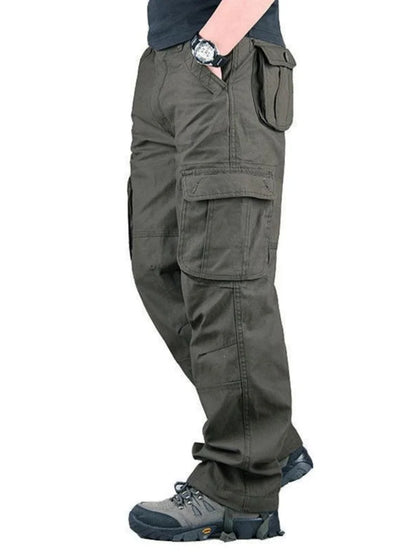 2025 Multiple pockets Tactical Cargo Pants Men Cotton Overalls Outdoor Work Trousers Big Size Hombre Clothing Camo Hiking Pants
