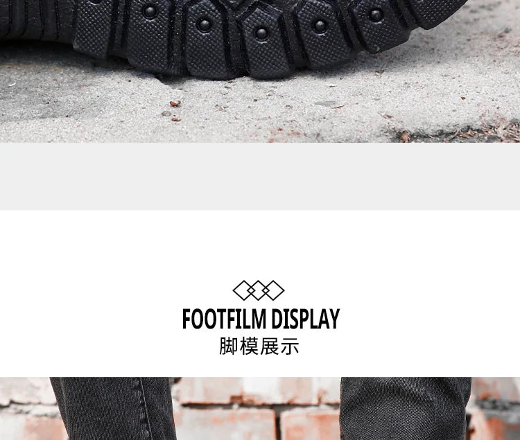 Snow Boots Men's Winter Fur Integrated Men's Shoes Fleece Thickened Warm Labor Insurance Shoes