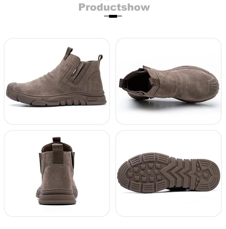 Botas de trabajo con puntera de acero, calzado de trabajo antiperforación para hombre, zapatos de trabajo indestructibles, zapatos de trabajo para exteriores, botas de seguridad para hombre.