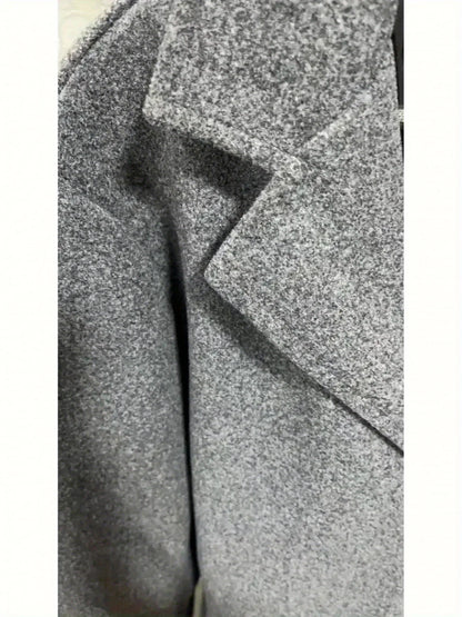 Abrigo holgado y cómodo para primavera y otoño. Gabardina ajustada, estilo drapeado, informal.