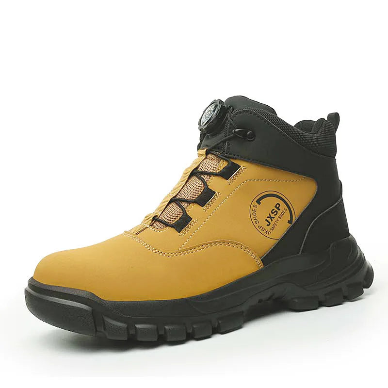 Botas altas unisex antigolpes y antipinchazos con puntera de acero más ancha, cierre de Kevlar, elástico y aptas para otoño e invierno. Fabricadas con Kevlar estándar europeo.