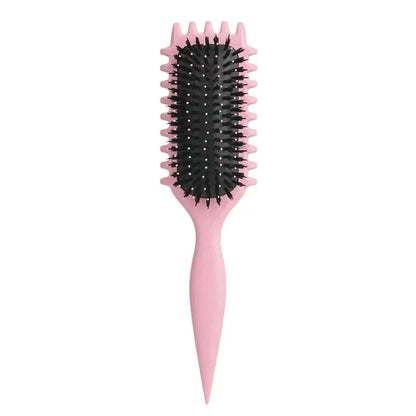 Cepillo para peinar y dar forma a los rizos de hombres y mujeres. Cepillo para peinar y dar forma a los rizos de hombres y mujeres. Herramientas para reducir los tirones.