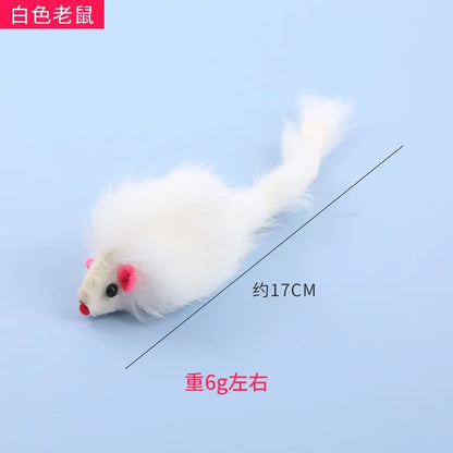 Juguete para gatos con forma de ratón, resistente a las mordeduras, interactivo, de ratán, para mascotas