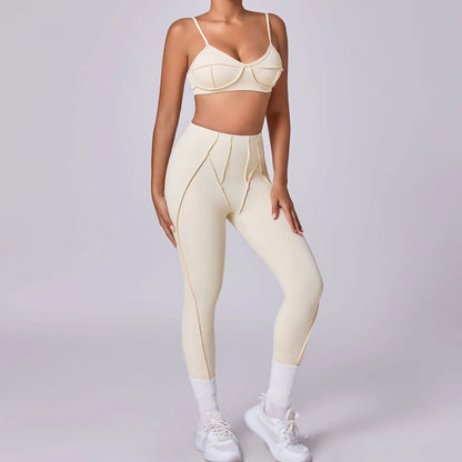 2025 New Yoga Set  2Pcs Sports Suit Women Sexy Workout Bra Suit Running Gym High Waist Legging Quick Dry Tight Yoga Clothing