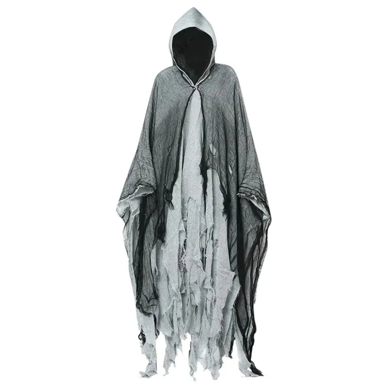 Witch Costumes Halloween Adult Cloak Vampire Hooded Cosplay Costume Cloak Scary Grim Reaper Dress Up Prank Horror Costume Props