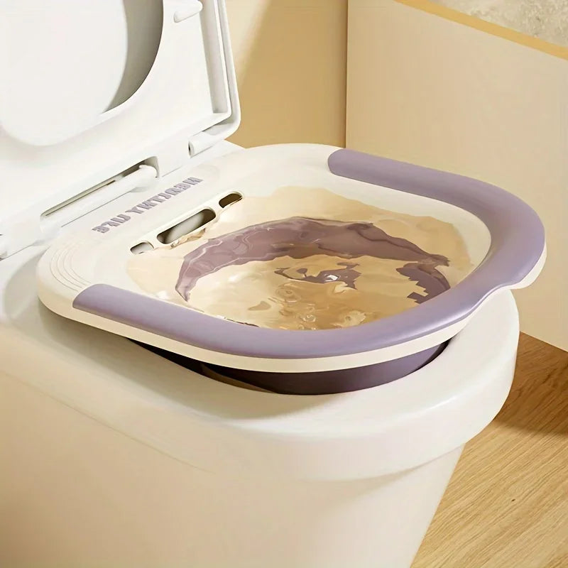 Lavabo de asiento plegable para mujeres embarazadas, ideal para el hogar, para el baño de glúteos, ginecológico, posparto y lactancia.