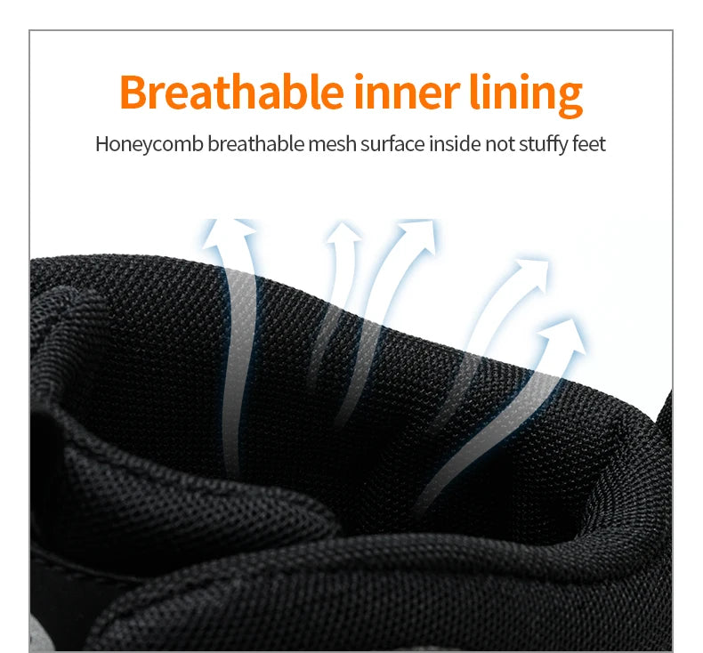 Zapatos de seguridad de alta calidad para hombre, zapatos de trabajo con puntera de acero, botas de seguridad para hombre y mujer, botas de trabajo anti-aplastamiento, botas de trabajo indestructibles.