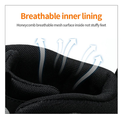 Zapatos de seguridad de alta calidad para hombre, zapatos de trabajo con puntera de acero, botas de seguridad para hombre y mujer, botas de trabajo anti-aplastamiento, botas de trabajo indestructibles.