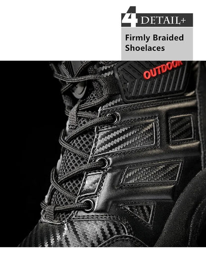 Botas altas de piel para hombre de alta calidad, transpirables, estilo desértico, ideales para actividades al aire libre. Botines antideslizantes para senderismo.