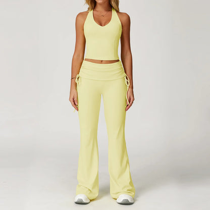 Conjunto de chándal de yoga para mujer, 2 piezas, ropa deportiva para entrenamiento, fitness, gimnasio, leggings de cintura alta, sujetador deportivo, ropa deportiva