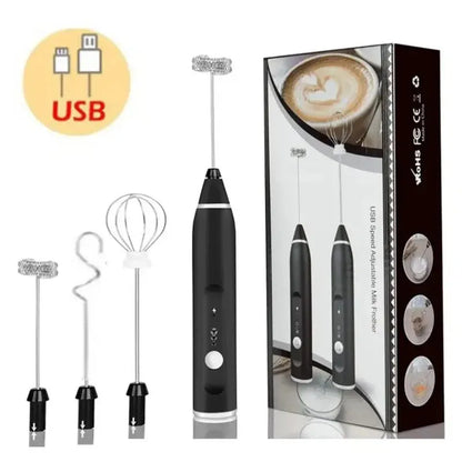 Espumador de leche eléctrico portátil, licuadora de mano, minicafetera USB, batidora, batidora de crema para capuchino, batidora de huevos, licuadora de alimentos