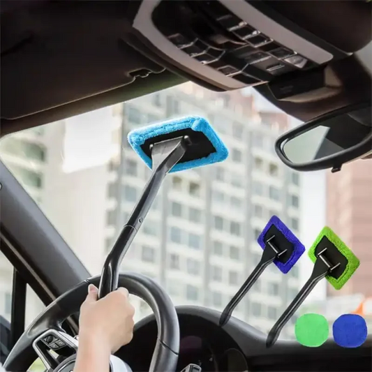 Kit de cepillo limpiador de ventanas de coche con mango largo, herramienta de lavado de parabrisas, limpiaparabrisas interior, accesorios para coche