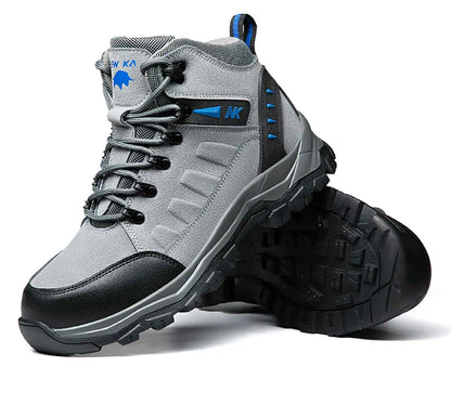 Los nuevos zapatos de protección laboral son anti-aplastamiento y anti-perforación, calzado cómodo y resistente para hombre, para otoño e invierno, ideal para la construcción.