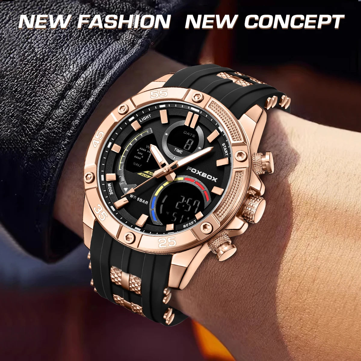 Relojes militares de moda para hombre LIGE, reloj cronógrafo deportivo original de lujo para hombre, reloj de cuarzo resistente al agua, reloj de pulsera digital