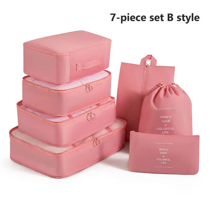 Bolsas de almacenamiento para viajes, ropa, artículos de tocador, zapatos, organizador, bolsas para dormitorios de estudiantes, bolsas para clasificar ropa, cubos de embalaje