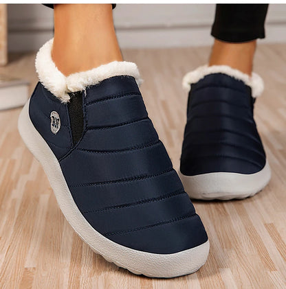 Botas de nieve cálidas para hombre, zapatillas de invierno de talla grande, zapatos de felpa para hombre, botines impermeables unisex, zapatos de trabajo para hombre, calzado