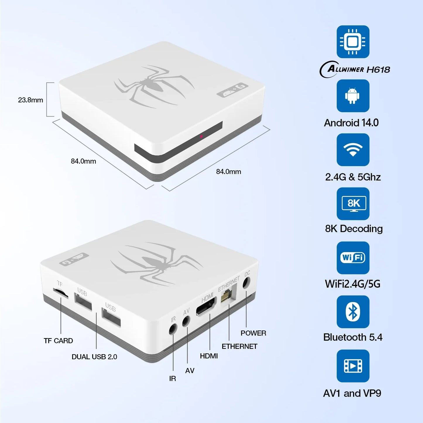 Consolas de videojuegos 3D G7 8K 2025, 64 GB, 2,4 G, mando inalámbrico, Android 14, consola de juegos clásica retro, más de 25.000 juegos