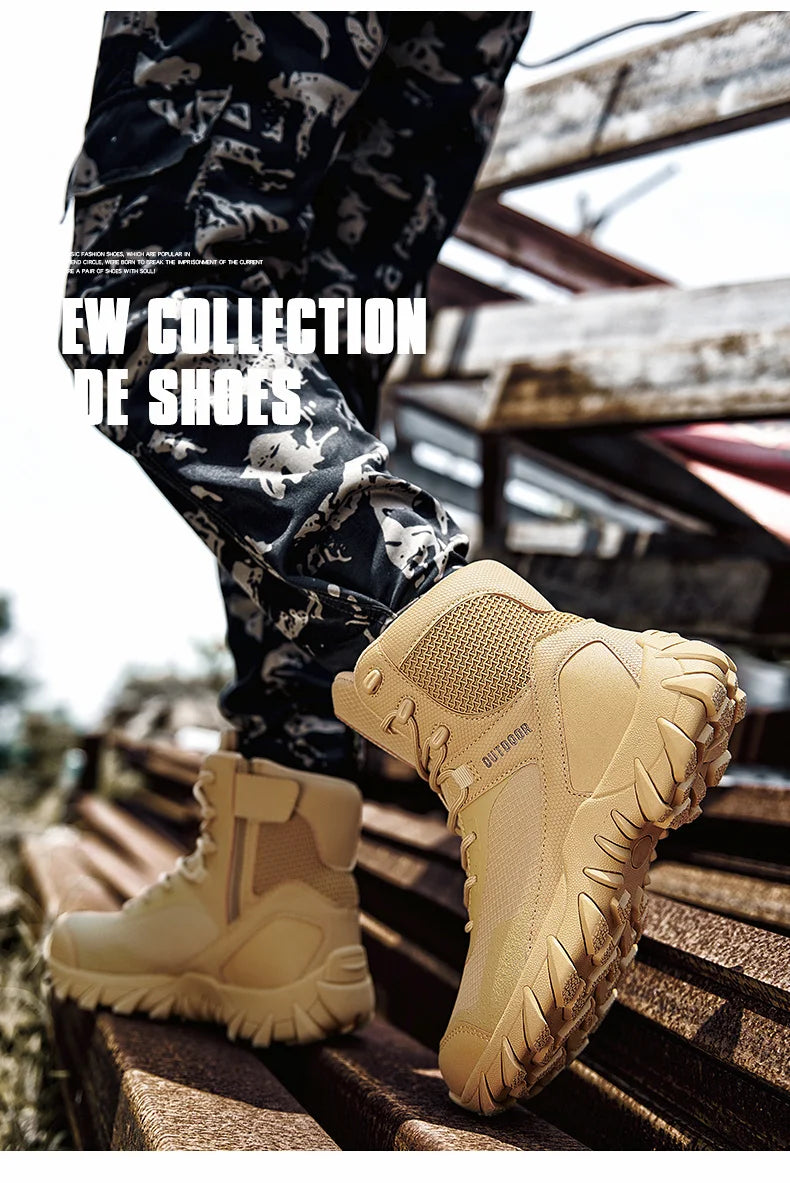 Botas de trabajo para hombre, zapatos de seguridad resistentes al desgaste, zapatos con punta de acero, zapatillas antideslizantes, zapatos de trabajo para adultos.