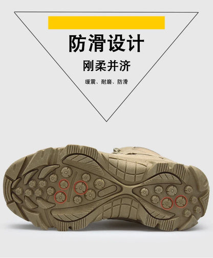 Botas tácticas para hombre con cordones, transpirables, estilo militar, botas del desierto, botas de senderismo y escalada, botas de seguridad unisex para caza y motociclismo.