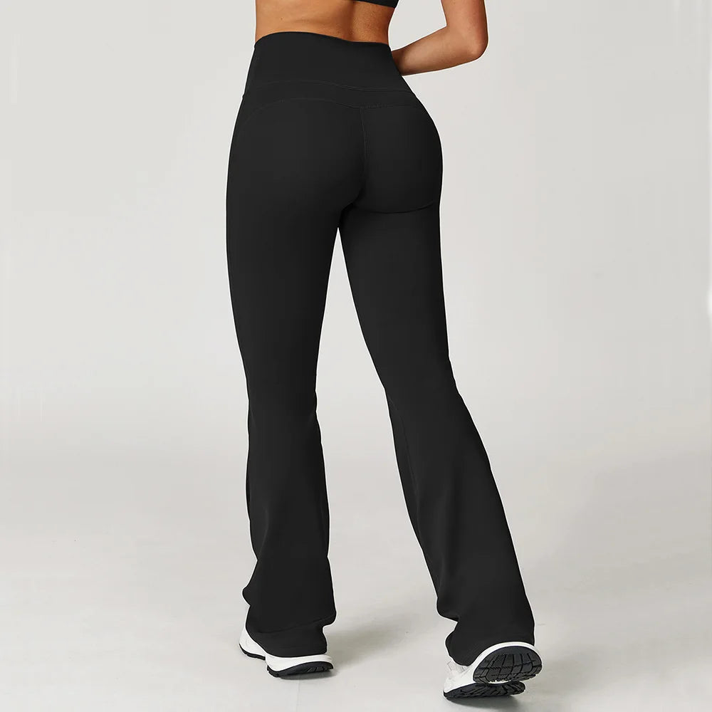 Leggings de impacto para mujer, pantalones de yoga acampanados, pantalones deportivos de yoga, ropa de gimnasio, ropa de entrenamiento, mallas, pantalones de pierna ancha, leggings acampanados