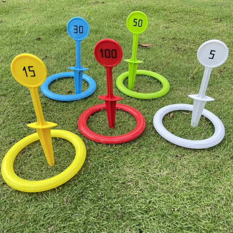 1 juego de anillos de lanzamiento para deportes de playa al aire libre, equipo de juego de césped, juegos de lanzamiento de anillos, adecuado para juegos en patios al aire libre