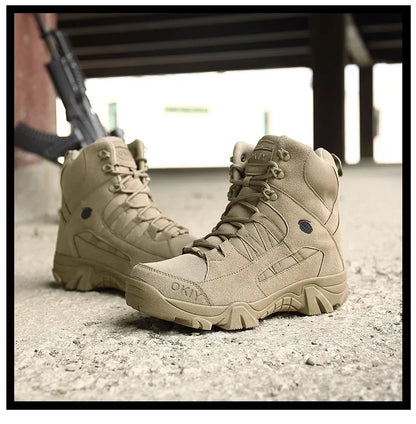 2024 Fashion Men's Desert Combat Boots Outdoor Leather Hiking Shoes Men Hunting Work Safty Boots Men's Short Boots ankle boots