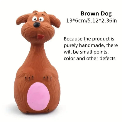 Juguetes masticables de goma suave, cuatro estilos, chirriantes, interactivos, juegos de lanzamiento, lindos y divertidos, adecuados para perros pequeños y medianos.