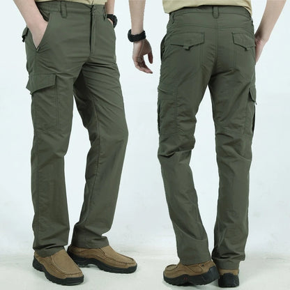 Pantalones de carga tácticos impermeables para hombre, pantalón largo militar, informal, transpirable, de secado rápido, para exteriores, nuevo modelo