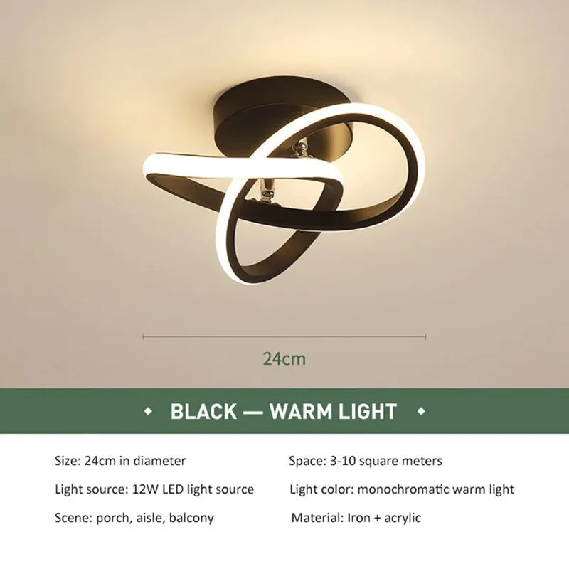 Lámparas de techo LED para pasillo, modernas y minimalistas, para sala de estar, balcón, entrada, escalera, decoración del hogar, accesorios LED brillantes.