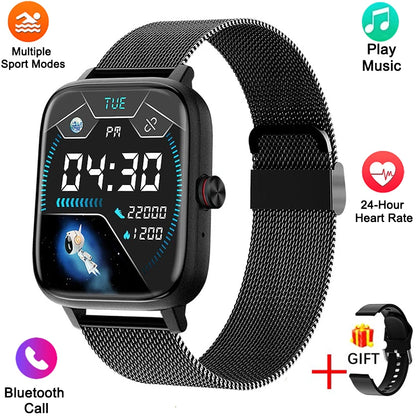 Nuevo reloj inteligente para mujer, con esfera personalizada, para Android IOS, resistente al agua, con Bluetooth, llamadas, música, reloj táctil completo para mujer