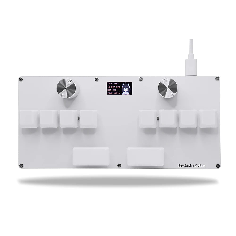 CM51 SayoDevice OSU DJ MAX OUTEMU/Gateron Switches Interruptores magnéticos de disparo rápido Teclado con perilla Pantalla Copiar Pegar Shotcut