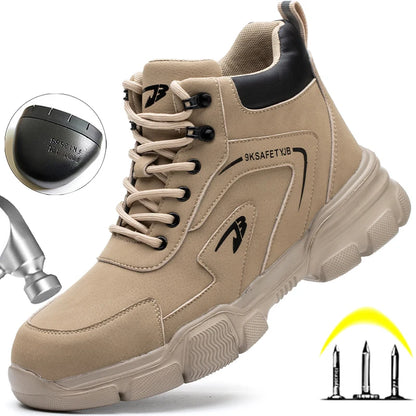Botas de seguridad protectoras, zapatos de seguridad laboral, botas de seguridad de invierno para hombre, zapatos de trabajo antiperforación, botas de trabajo con punta de acero, indestructibles.