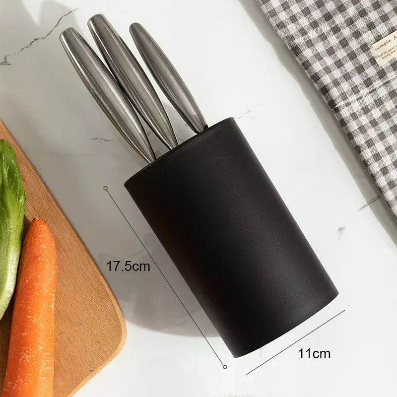 Soporte para cuchillos de cocina, soporte para cuchillos de cerámica, bloque de plástico para cuchillos, soporte para tanque de almacenamiento, accesorios de cocina