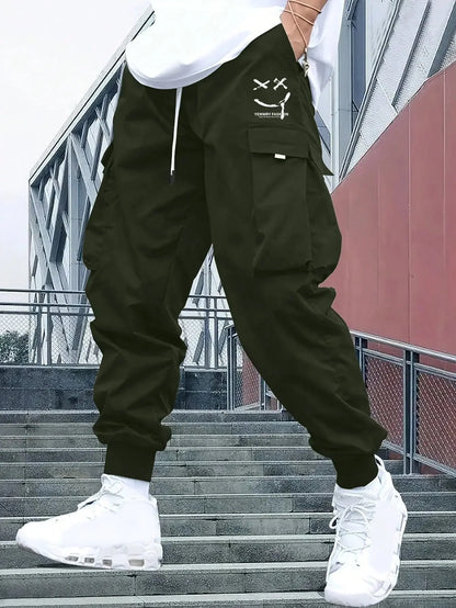Retro Workwear Loose Sports Men's Casual Pants Straight Leg Trousers Spring Autumn Popular Long Pants Comfortable Fit